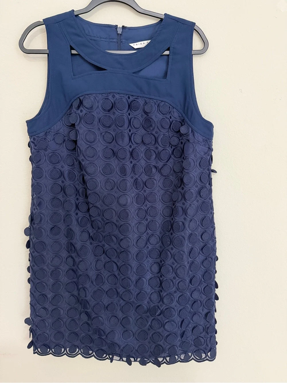 Womens Trina Turk Bev 2 Cutout Woven Paillette Mini Dress Like New Condition 12